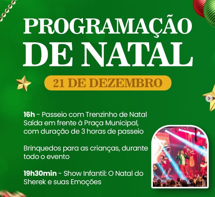 Show Infantil O Natal do Shrek e suas emoções 2024 em Ibiam/SC